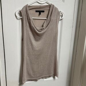 White House Black Market Beige Knit Top